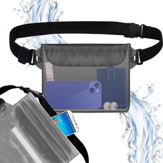 Drybag | Waterdichte Tas | Heuptas | 18 x 22 cm | Grijs