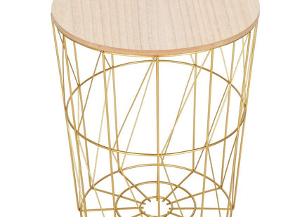 Salontafel | Salontafel Set | Rond | 3-Delig | Goud/Hout