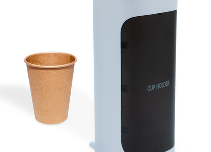 Bekerdispenser - Bekerhouder- Plastic - Ophangbaar - Zwart - Wit