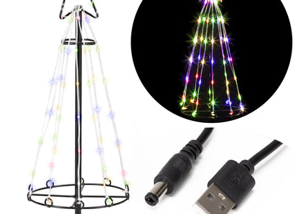 Kerstboom | Kerstdecoratie | Multicolor | Metaal  | 45 Cm | 80 Led