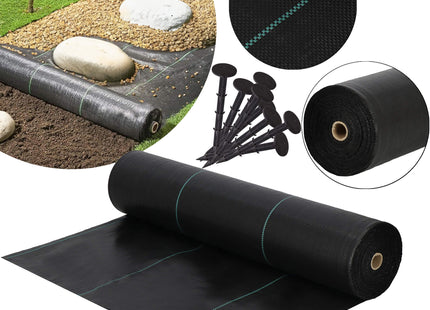 Worteldoek - Anti -Onkruid - Beschermfolie -  70g - 1,6X100 M - Zwart