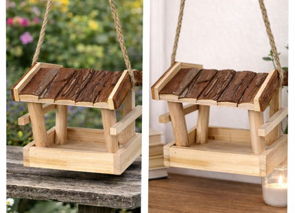 Vogelvoederstation - Vogelvoederplek - Staand - Bruin - 20 x 18,5 x 16 cm