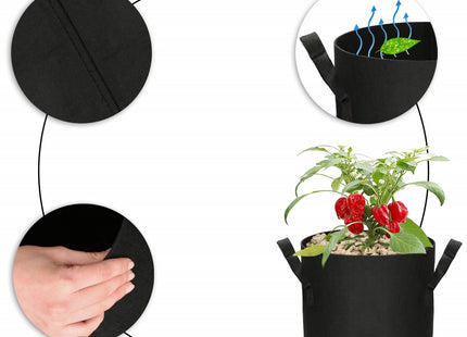 Kweekzak | Plantenzak | Plantenmand | Groeizak | 6 Liter | Zwart