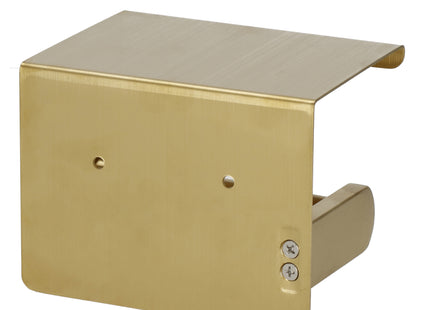WC Rolhouder | Toiletrolhouder Met Plank | Chroom | Zwart/ Goud