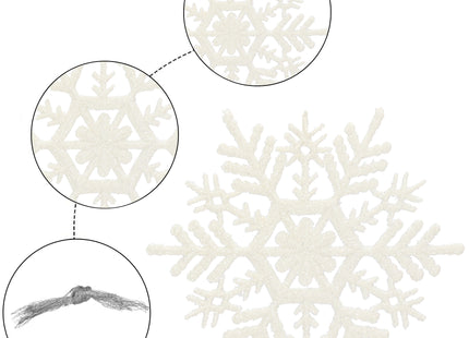 Kerstversiering | Kerstdecoratie Voor Binnen | Kersthanger | Sneeuwvlok | 10 cm | 3 Stuks