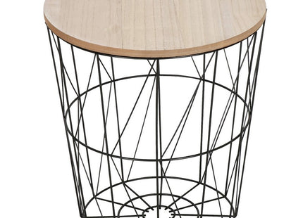 Salontafel | Salontafel Set | Rond | 3-Delig | Zwart/Hout