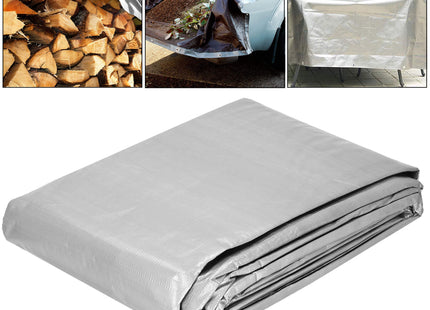 Afdekzeil | Dekzeil | Zeildoek | Waterdicht | PVC | 4 x 4 m | 270 g/m2 | Grijs/Zwart