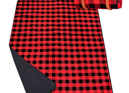 Picknick Kleed | Picknickdeken | Buitenkleed | Picknick | 200 x 150 cm | Zwart/Rood