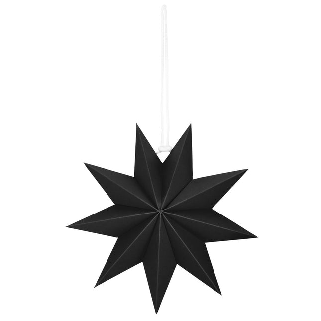 Kerst Ster | Papier | Opvouwbaar | 30 cm | Zwart