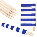 Strand Windscherm Met Stokken | Windscherm Strand | Windscherm Camping | 10 Meter | Blauw/Wit