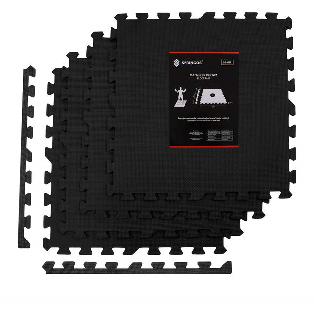 Puzzelmat | Fitness Vloer | Fitnessmat | Fitnesstegels | 60 x 60 cm | Set van 4