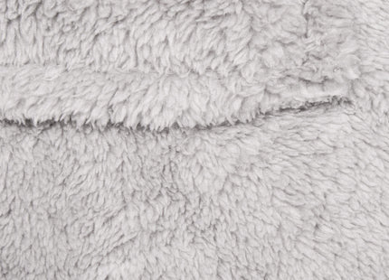 Badjas - Fleece - Lichtgrijs - Capuchon - Riem - Maat L/XL