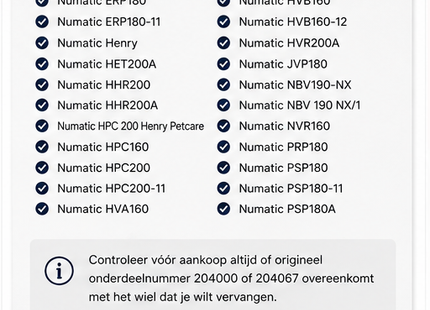 SQOON® Zwenkwiel 40 mm geschikt voor Numatic Nieuw Model – Vervanger voor 204000 / 204067