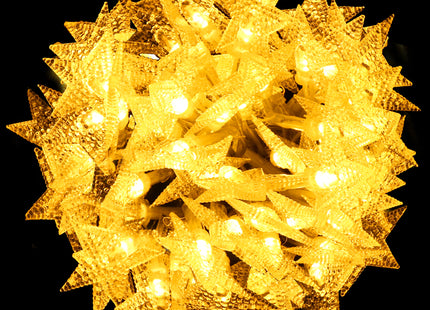 Kerstboomverlichting - Sterren - 80 LED -  5 M - Warm wit