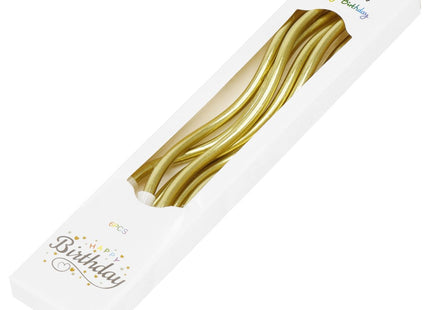 Taartkaarsjes | Verjaardagskaarsjes | 6 Stuks | 11.5 cm | Goud
