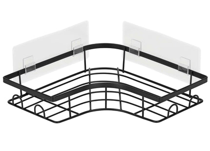Doucherek - Badkamerplank - Hoekplank - RVS - Zwart - Driehoekig - 3 Kg - 2 Stuks