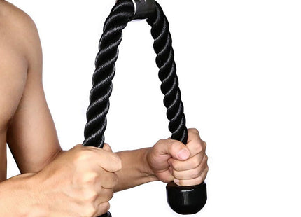 Triceps Touw | Triceps Rope | Roeigreep | Fitness Accessoires | Zwart