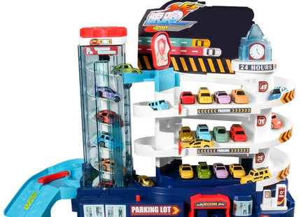 Garage Speelgoed | Inclusief 6 Auto’s | 32 cm | Multicolor