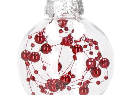 Kerstballen | 30 Stuks | 7 cm | Rood/Wit
