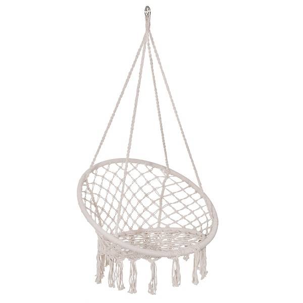 Hangstoel | Binnen & Buiten | Belastbaar tot 150 kg | 120 x 79 cm | Crème
