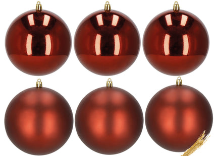 Kerstballen | 6 Stuks | 10 cm | Rood