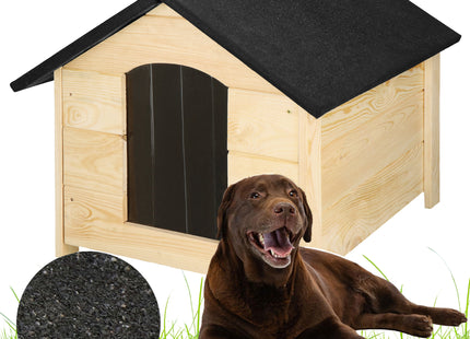 Hondenhok - Hondenhuis - Dog House - Geïsoleerd - Voor Buiten - Weersbestendig  - Hout - Zwart