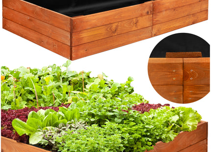 Kweekbak - Plantenbak - Moestuin - Planten - Hout - Bruin - 140 x 84 x 26,5 Cm