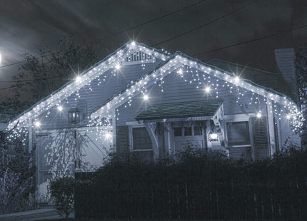 IJspegel Verlichting | 12 m + 2.5 m Snoer | 300 LED | Flash | Koppelbaar | Koel Wit