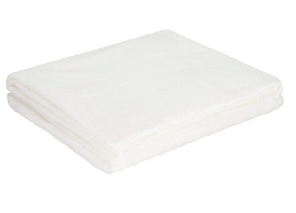 Plaid | Sprei | Deken | 220 x 200 cm | Pluche | Wit