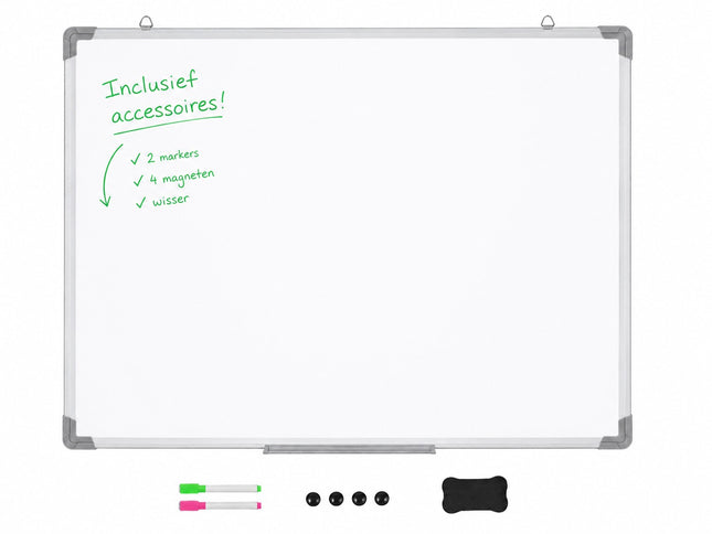 Magnetisch Whiteboard 60x45 cm - Magneetbord met Aluminium Frame