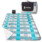 Picknickkleed | Picknickdeken | Buitenkleed | Picknick | 200 x 200 cm | Grijs/Blauw/Wit