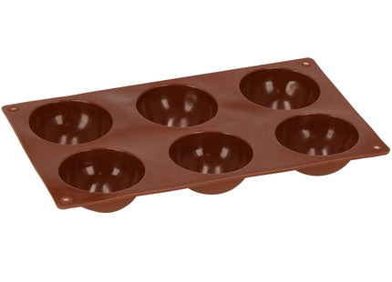 Cupcake vorm - Bakvorm - Koekjesvorm - Siliconen -  6 Stuks -Bruin