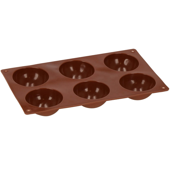 Cupcake vorm - Bakvorm - Koekjesvorm - Siliconen -  6 Stuks -Bruin