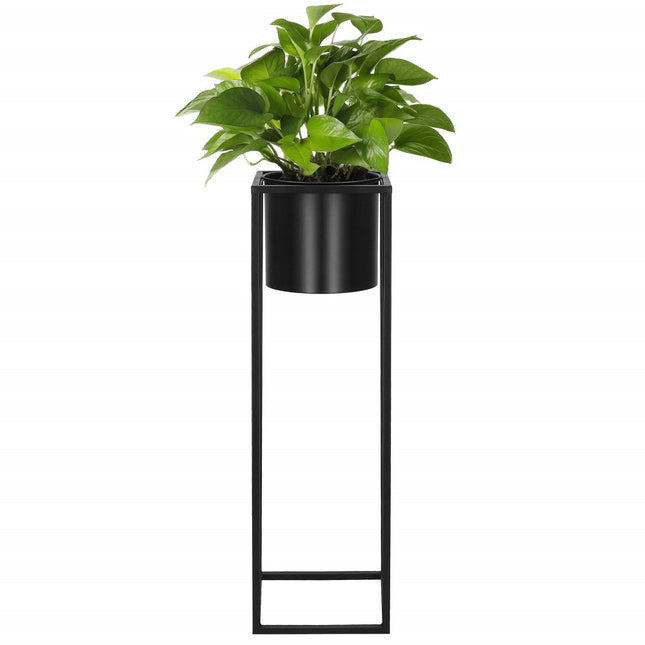 Staande Plantenbak | Plantenbakken | Bloempothouder | Metaal Zwart | 76 cm