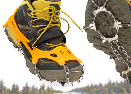 Sneeuwgripzolen Voor Wandelschoenen - Spikes voor Schoenen - Anti Slip - Oranje- 40-45