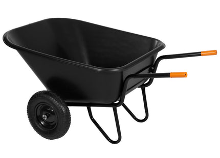 Kruiwagen | Kruiwagenwiel | 300L | 160kg Draagvermogen | Zwart/Oranje
