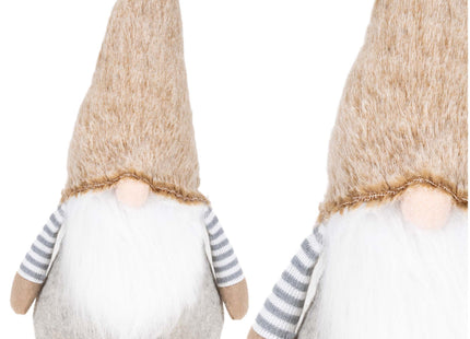 Kerstkabouter - Kerstdwerg - Kerstversiering - Grijs - Bruin -  52 cm