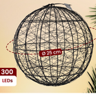 Lichtbol - Kerstversiering - Warm Wit - Flash Optie - Indoor & Outdoor - 300 Led - Ø 25 - Dimmer - 8/16 Timer