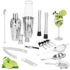Cocktail Set | 18-Delige Cocktail Shaker Set | RVS | Zilverkleurig