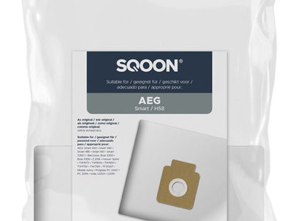 SQOON® Stofzuigerzakken 10 x Geschikt voor AEG GR.51 Smart 4 Serie - Vervangt GR51S / 9001667402 - High Filtration