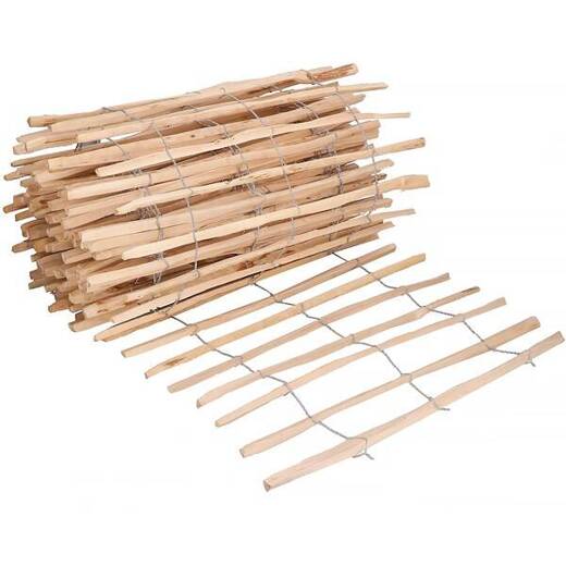 Schapenhek - Tuinhek - Hazelaarhout - 500x100 cm - Paalafstand - 7-9 cm - Bruin