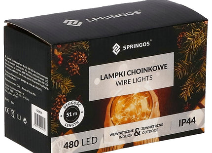 Kerstverlichting | 48 m + 3 m Snoer | 480 LED | Warm Wit