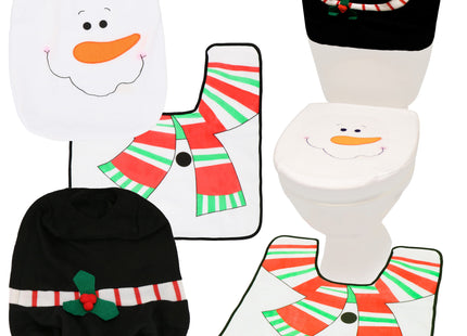 Kerstset voor Badkamer - 3 Delig - Sneeuwpop