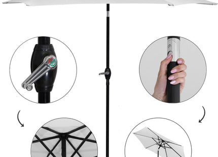 Parasol | Parasols | Kantelbaar | Met Ventilatie | Grijs | 250 cm