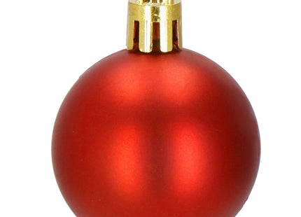 Kerstballen & Piek| 101 Stuks | 3/4/6 cm | Rood