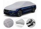 CarPassion Autohoes - Half Cover - Beschermhoes - Waterdicht & Vorstbestendig - Maat L - Grijs - 425-470 cm