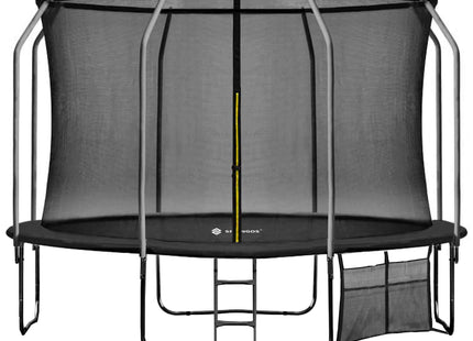 Trampoline | Trampoline met veiligheidsnet | Tuin | 365-374 cm | Zwart/Geel | Metaal