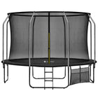 Trampoline | Trampoline met veiligheidsnet | Tuin | 365-374 cm | Zwart/Geel | Metaal
