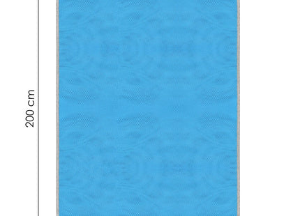 Strandmat | Strandkleed | Strandlaken | Zandvrij | 200 x 150 cm | Blauw/Grijs
