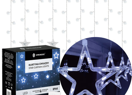 Lichtgordijn | IJspegel Verlichting | Inclusief USB En Afstandsbediening | 138 LED | Koud Wit | Sterren